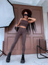 CORRECTIVE leggings "BLACK GOLD" - CHOCO